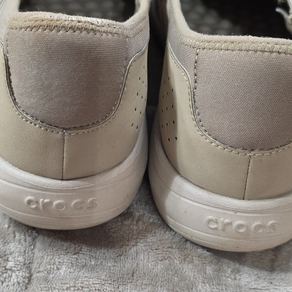 Reviva by Crocs Men's Slip-On Loafers Tan Stretch Comfort Casual Sz 11 EUC - Picture 5 of 12